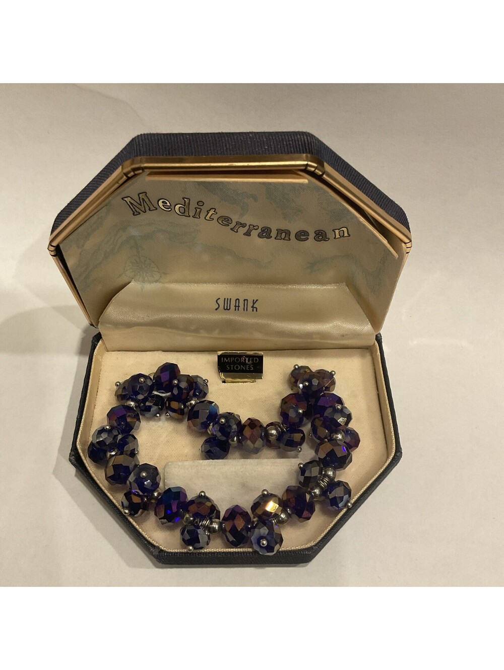 Swank Mediterranean Imported Stone Bracelet New Vintage 145